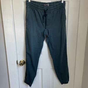 Retrofit Brand MFG pull on navy chino casual joggers drawstring pants size M Men